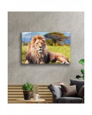 Aslan Hayvan Cam Tablo 4mm Dayanıklı Temperli Cam