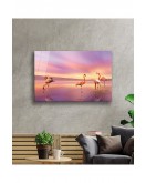 Flamingo Hayvan Cam Tablo 4mm Dayanıklı Temperli Cam