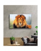 Aslan Hayvan Cam Tablo 4mm Dayanıklı Temperli Cam