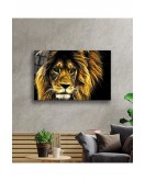 Aslan Hayvan Cam Tablo 4mm Dayanıklı Temperli Cam