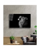 Aslan Hayvan Cam Tablo 4mm Dayanıklı Temperli Cam