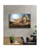 Aslan Hayvan Cam Tablo 4mm Dayanıklı Temperli Cam