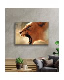 Aslan Hayvan Cam Tablo 4mm Dayanıklı Temperli Cam