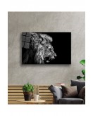 Aslan Hayvan Cam Tablo 4mm Dayanıklı Temperli Cam