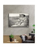Aslan Hayvan Cam Tablo 4mm Dayanıklı Temperli Cam