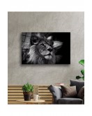 Aslan Hayvan Cam Tablo 4mm Dayanıklı Temperli Cam