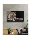 Aslan Hayvan Cam Tablo 4mm Dayanıklı Temperli Cam