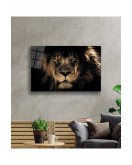 Aslan Hayvan Cam Tablo 4mm Dayanıklı Temperli Cam