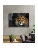 Aslan Hayvan Cam Tablo 4mm Dayanıklı Temperli Cam
