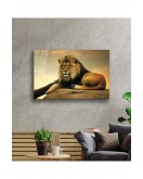 Aslan Hayvan Cam Tablo 4mm Dayanıklı Temperli Cam
