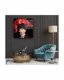 Atatürk Ve Bayrak Cam Tablo