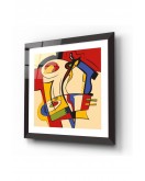 Soyut Desenler Cam Tablo