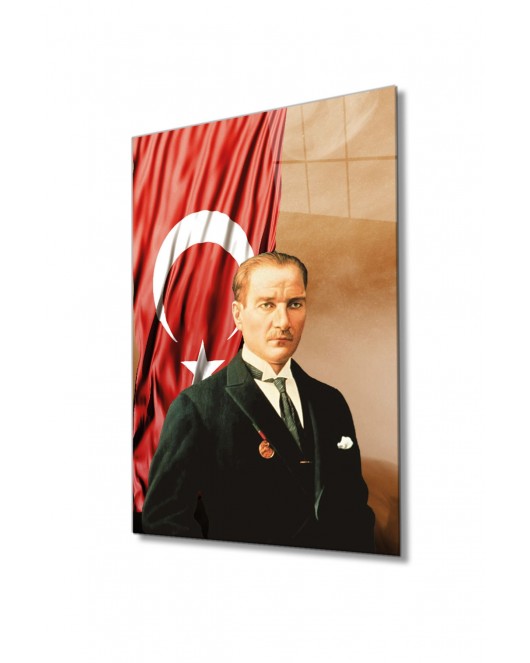 Atatürk Cam Tablo 4 Mm Dayanıklı Temperli Cam