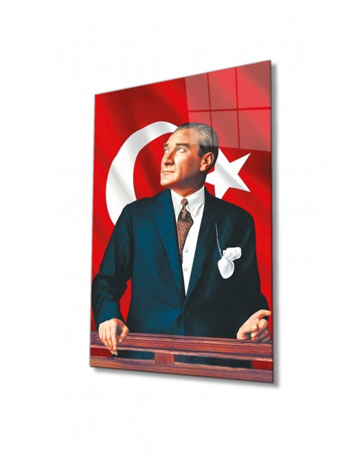 Atatürk Cam Tablo 4 Mm Dayanıklı Temperli Cam