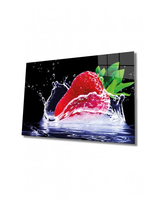 Meyveler Cam Tablo 4mm Dayanıklı Temperli Cam