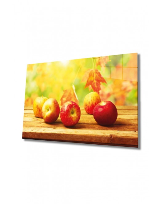 Meyveler Cam Tablo 4mm Dayanıklı Temperli Cam