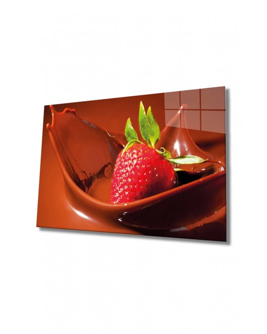 Meyveler Cam Tablo 4mm Dayanıklı Temperli Cam