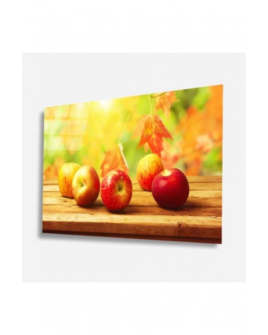 Meyveler Cam Tablo 4mm Dayanıklı Temperli Cam