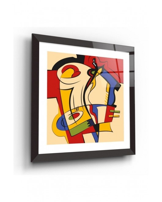 Soyut Desenler Cam Tablo
