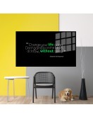 Motivasyon Cam Tablo, Kaligrafi, 3D Dekoratif Baskı