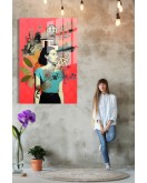 Popart Digital Sanatlar,3d Dekoratif Baskı Cam Tablo 196