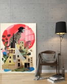 Popart Digital Sanatlar,3d Dekoratif Baskı Cam Tablo 193