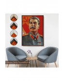 Çerçeveli Joseph Stalin Rusya Ve Sovyetler Birliği Sscb Tablo-7683