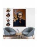 Çerçeveli Puro İçen Jack Nicholson Tablosu-7935