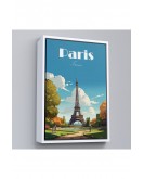 Çerçeveli Fransa Paris Eyfel Kulesi Tablosu-7809
