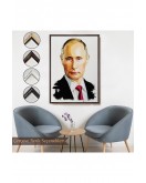 Çerçeveli Vladimir Putin - Rusya Devlet Başkanı Tablosu-7958