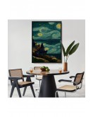 Çerçeveli Vincent Van Gogh Tarzı Dalgalı Deniz Tablosu-7689