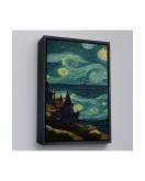 Çerçeveli Vincent Van Gogh Tarzı Dalgalı Deniz Tablosu-7689