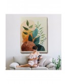 Çerçeveli İskandinav Tarzı Soft Çiiçekler Tablo-7590