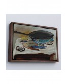 Çerçeveli Picasso-Balık Ve Kızartma Tavası Tablo-7102