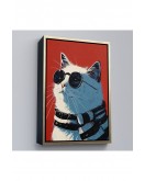 Çerçeveli Cool Kedi Tablo-7643