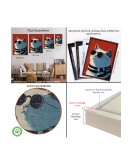 Çerçeveli Cool Kedi Tablo-7643