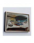 Çerçeveli Picasso-Balık Ve Kızartma Tavası Tablo-7102
