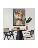 Çerçeveli Boks Eldivenli Sevimli Kedi Tablosu-7997