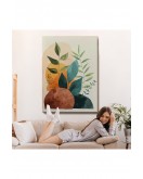 Çerçeveli İskandinav Tarzı Soft Çiiçekler Tablo-7590