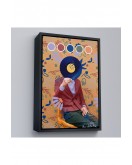 Çerçeveli Sansalyede Oturan Adam Pop Art Tablo-7978