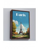 Çerçeveli Fransa Paris Eyfel Kulesi Tablosu-7809
