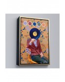 Çerçeveli Sansalyede Oturan Adam Pop Art Tablo-7978