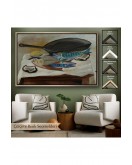 Çerçeveli Picasso-Balık Ve Kızartma Tavası Tablo-7102