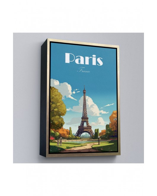 Çerçeveli Fransa Paris Eyfel Kulesi Tablosu-7809