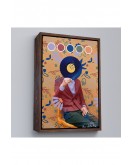 Çerçeveli Sansalyede Oturan Adam Pop Art Tablo-7978
