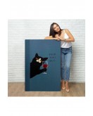 Çerçeveli Fuck That Shit Kedi Tablosu-7941