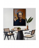 Çerçeveli Puro İçen Jack Nicholson Tablosu-7935