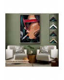 Çerçeveli Sigara İçen Pop Art Kadın Tablosu-7929