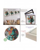 Çerçeveli Renkli Kaplan Tablosu-8330