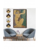 Çerçeveli Amedeo Modigliani - Cariatide Tablo-8089